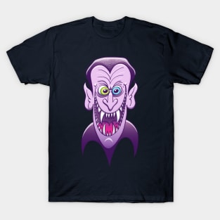Evil Dracula laughing maliciously T-Shirt